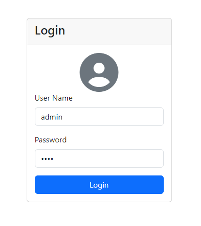 login page